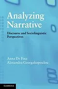 E-Book (pdf) Analyzing Narrative von Anna De Fina