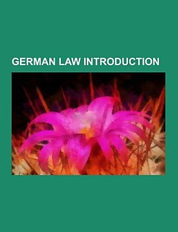 Kartonierter Einband German law Introduction von 