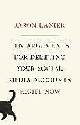 Livre Relié Ten Arguments for Deleting Your Social Media Accounts Right Now de Jaron Lanier