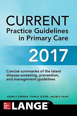 E-Book (epub) CURRENT Practice Guidelines in Primary Care 2017 von Joseph S. Esherick
