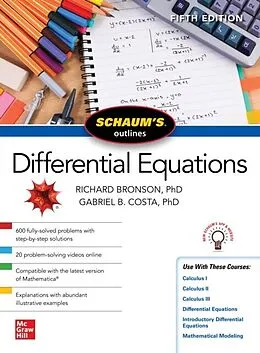 E-Book (epub) Schaum's Outline of Differential Equations, Fifth Edition von Richard Bronson, Gabriel B. Costa