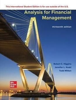 Couverture cartonnée Analysis for Financial Management ISE de Robert Higgins, Jennifer Koski, Todd Mitton