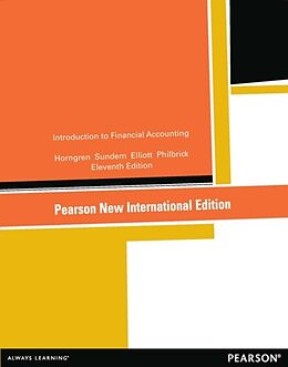 Kartonierter Einband Introduction to Financial Accounting von Charles Horngren, Gary Sundem, John Elliott