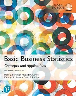 Couverture cartonnée Basic Business Statistics, Global Edition de Mark Berenson, Kathryn Szabat, David Levine