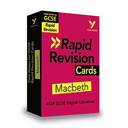 Textkarten / Symbolkarten York Notes for AQA GCSE Rapid Revision Cards: Macbeth catch up, revise and be ready for and 2023 and 2024 exams and assessments von Susannah White