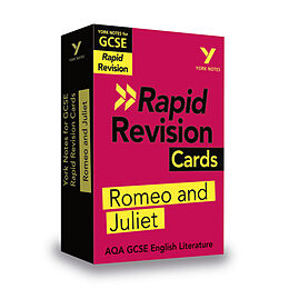 Textkarten / Symbolkarten York Notes for AQA GCSE Rapid Revision Cards: Romeo and Juliet catch up, revise and be ready for and 2023 and 2024 exams and assessments von Alison Powell
