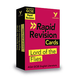 Textkarten / Symbolkarten York Notes for AQA GCSE Rapid Revision Cards: Lord of the Flies catch up, revise and be ready for and 2023 and 2024 exams and assessments von Beth Kemp