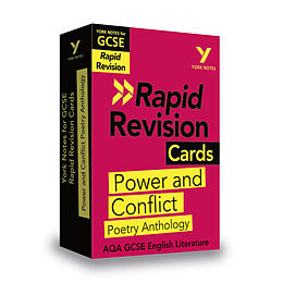 Textkarten / Symbolkarten York Notes for AQA GCSE Rapid Revision Cards: Power and Conflict AQA Poetry Anthology catch up, revise and be ready for and 2023 and 2024 exams and assessments von Laura Burden