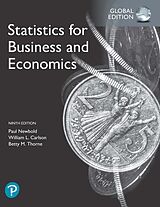 Couverture cartonnée Statistics for Business and Economics, Global Edition de Paul Newbold, William L. Carlson, Betty Thorne