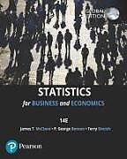 Couverture cartonnée Statistics for Business & Economics, Global Edition de James T. McClave, P. George Benson, Terry T Sincich