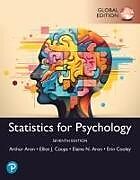 Couverture cartonnée Statistics for Psychology, Global Edition de Arthur Aron, Elaine N. Aron, Elliot J. Coups