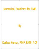 eBook (epub) Numerical Problems for PMP de Keshav Kumar