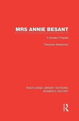 E-Book (epub) Mrs Annie Besant von Theodore Besterman