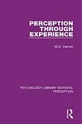 E-Book (pdf) Perception Through Experience von M. D. Vernon