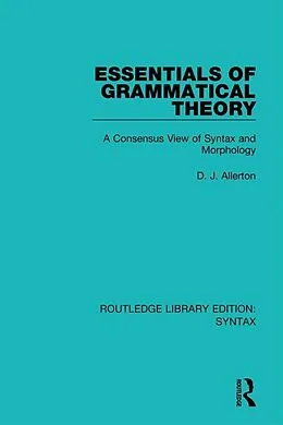 ePUB Essentials of Grammatical Theory von D. J. Allerton