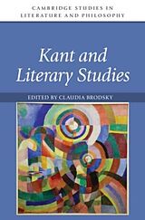 Livre Relié Kant and Literary Studies de Claudia (Princeton University, New Jersey Brodsky