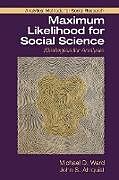 Couverture cartonnée Maximum Likelihood for Social Science de Michael D. Ward, John S. Ahlquist