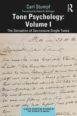 PDF Tone Psychology: Volume I von Carl Stumpf