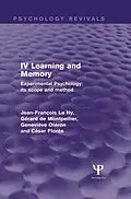 E-Book (epub) Experimental Psychology Its Scope and Method: Volume IV (Psychology Revivals) von Jean François Le Ny, Gérard de Montpellier, Geneviève Oléron