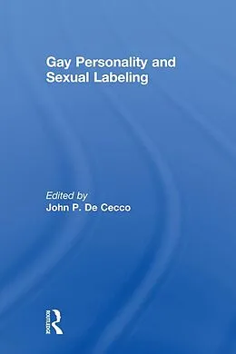 E-Book (epub) Gay Personality And Sexual Labeling von John Dececco