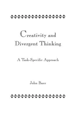 E-Book (epub) Creativity and Divergent Thinking von John Baer