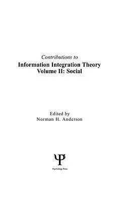 E-Book (epub) Contributions To Information Integration Theory von Norman H. Anderson