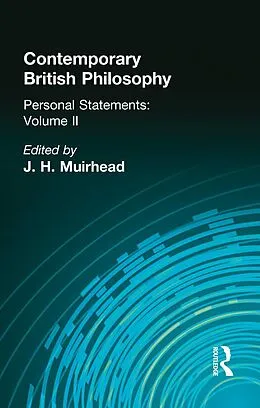 ePUB Contemporary British Philosophy von J H Muirhead