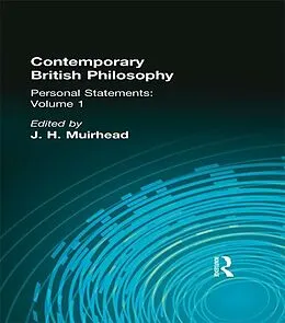 E-Book (epub) Contemporary British Philosophy von J H Muirhead
