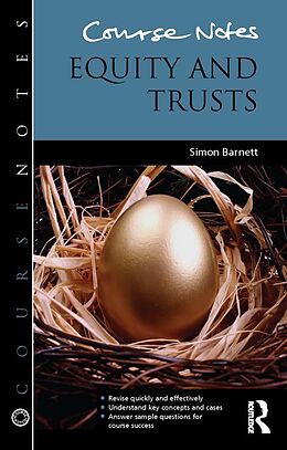 eBook (epub) Course Notes: Equity and Trusts de Simon Barnett