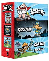 Livre Relié Dav Pilkey s Hero Collection Captain Underpants 1, Dog Man 1, Cat de Dav Pilkey