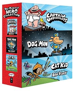 Livre Relié Dav Pilkey s Hero Collection Captain Underpants 1, Dog Man 1, Cat de Dav Pilkey