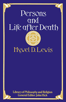 Couverture cartonnée Persons and Life after Death de Hywel D Lewis
