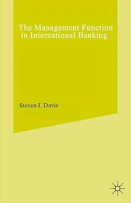 E-Book (pdf) Management Function in International Banking von Steven I. Davis