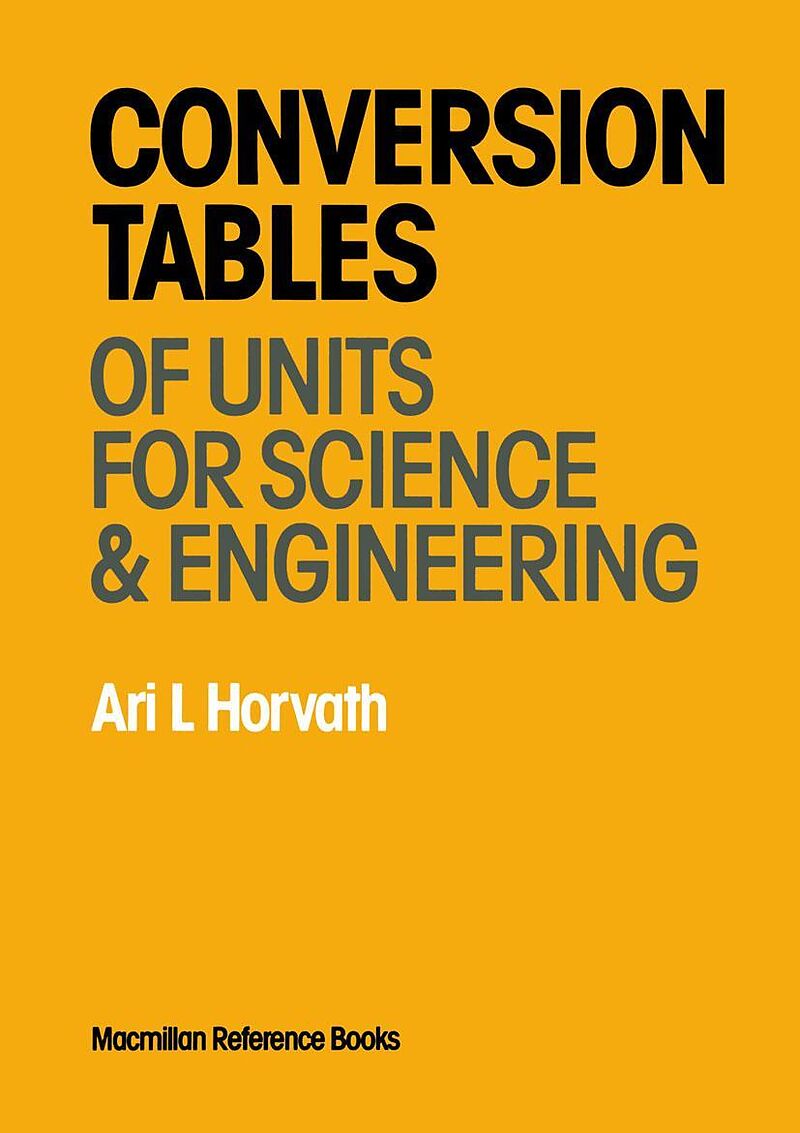 Conversion Tables of Units in Science & Engineering