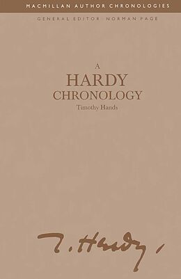 E-Book (pdf) A Hardy Chronology von Timothy Hands