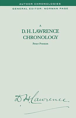E-Book (pdf) A D.H. Lawrence Chronology von P. Preston