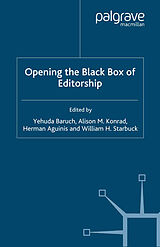 Couverture cartonnée Opening the Black Box of Editorship de 