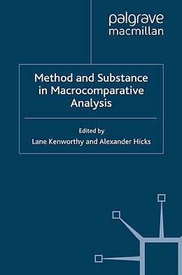 Kartonierter Einband Method and Substance in Macrocomparative Analysis von 