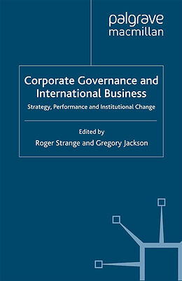 Couverture cartonnée Corporate Governance and International Business de 