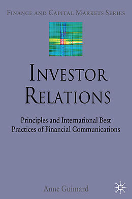 Couverture cartonnée Investor Relations de A. Guimard