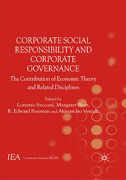 Kartonierter Einband Corporate Social Responsibility and Corporate Governance von Lorenzo Sacconi, Margaret Blair, R. Edward Freeman