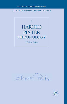 Kartonierter Einband A Harold Pinter Chronology von W. Baker