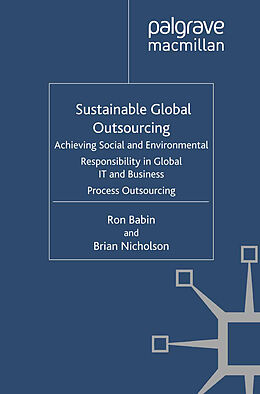 Couverture cartonnée Sustainable Global Outsourcing de Brian Nicholson, Ron Babin