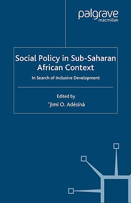 Kartonierter Einband Social Policy in Sub-Saharan African Context von 