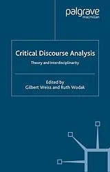 Kartonierter Einband Critical Discourse Analysis von