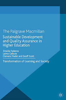 Couverture cartonnée Sustainable Development and Quality Assurance in Higher Education de 
