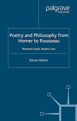 Couverture cartonnée Poetry and Philosophy from Homer to Rousseau de S. Haines