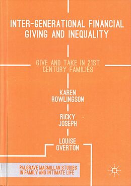 Fester Einband Inter-generational Financial Giving and Inequality von Karen Rowlingson, Louise Overton, Ricky Joseph