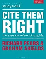 Kartonierter Einband (Kt) Cite Them Right von Pears Richard, Shields Graham