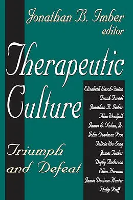 E-Book (epub) Therapeutic Culture von Jonathan B. Imber